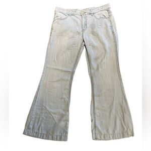 Free People Light Gray Flare Jeans